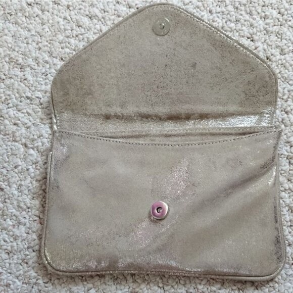 Cofi Genuine leather gold tone clutch - Picture 3 of 6